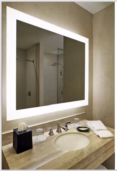 Specchio LED da parete senza cornice all'ingrosso per mobili decorativi in ​​stile moderno per il bagno di casa